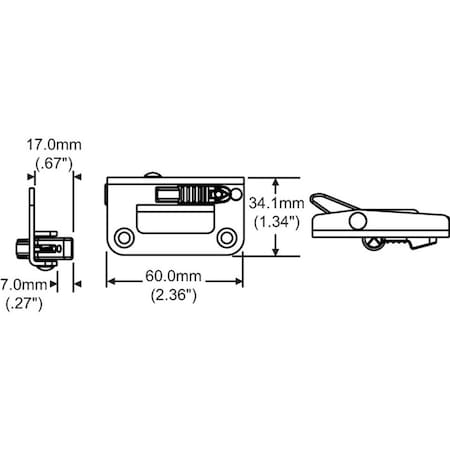 Strybuc LH Angel Vent Lock White 50-1353-FBW-LH
